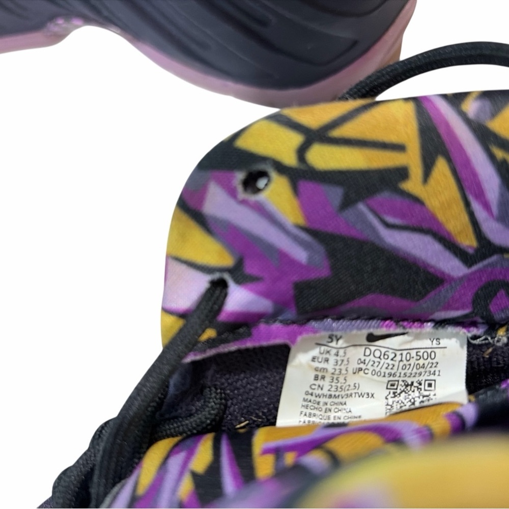 Nike Foamposite 'Little Posite One' Purple Shoes Kids Size 5Y US (DQ6210-500) - Picture 6 of 8